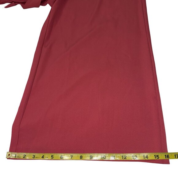 Lark + Grey Mauve Wide Leg Capri Dress Pants W/Fabric Tie Belt Sz 18 - Picture 7 of 10